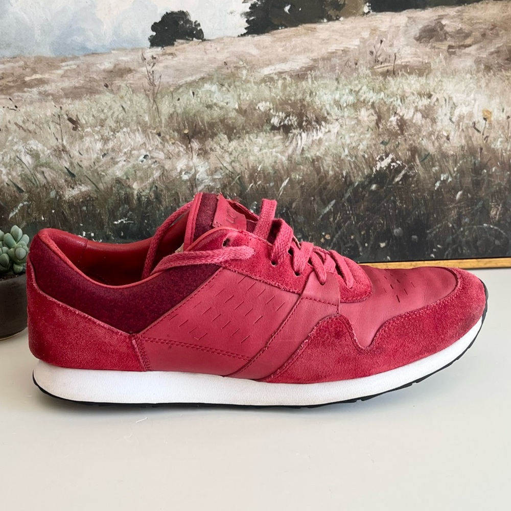 UGG Red Leather Suede Casual Sneakers